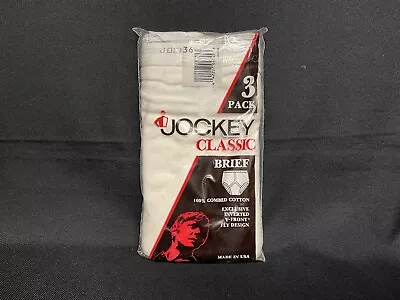 Vintage Jockey Classic Mens Briefs 36 Sealed 3 Pack Style 9007 • $40