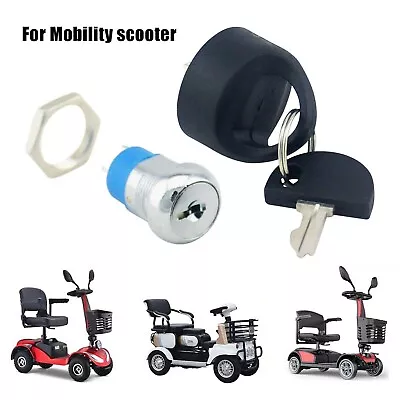 Zinc Alloy Ignition Switch With Chrome Finish Fits Pride Mobility Scooters • $26.16