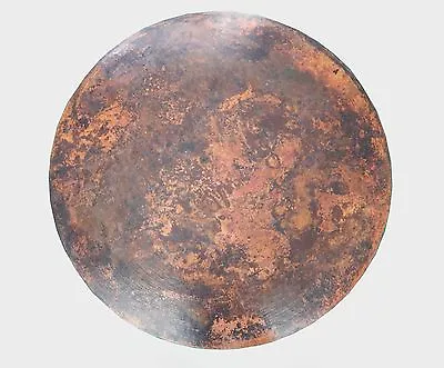 Mexican Round Copper Table Top Hand Hammered 48 Inches Stained Patina Table • $1022.99