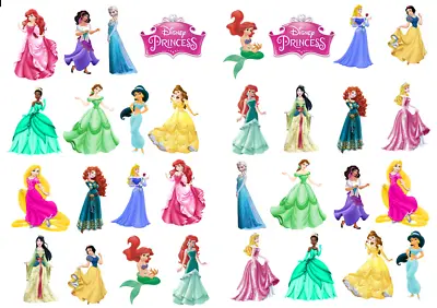 £3.99 • Buy 32X EDIBLE DISNEY PRINCESSES  ICING SHEET Cup-Cake Toppers Birthday Party