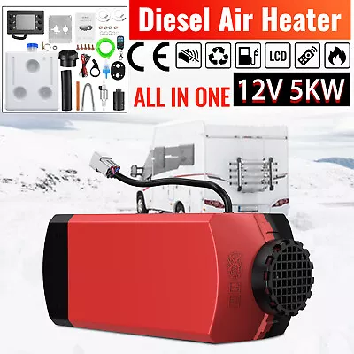 Portable Diesel Heater Air Tank 12V 5KW Thermostat Caravans Motorhome Trailer AU • $116.92