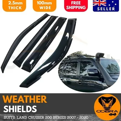 Weather Shields Suitable For LANDCRUISER 200 SERIES 2007-2020 Black • $68