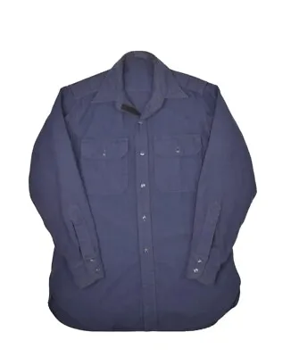 Vintage Wool Military Shirt Mens S Button Up French Chore Flannel Uniform • $64.94