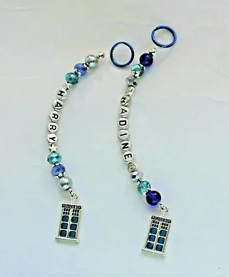 Personalised Dr Who Tardis Keyring / Bag Charm (you Chose Name) 2 Designs • £2.85