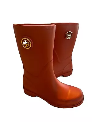 Tory Burch Maureen Red Rain Boots! In Fantastic Shape!  Used A Couple Of Times! • $85