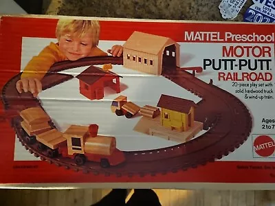 Mattel Motor Putt-Putt Railroad Train Set Vtg Toys 1972 Brown Track. * FLAWS • $20