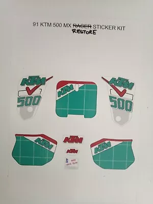 91' 1991 KTM 500 MX Restore Decal Set • $435