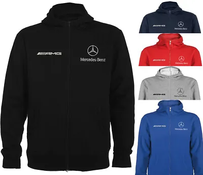 Mercedes AMG Logo On Fleece Jacket Hoodie Polar Blouson Hood Veste Parka Sweater • $46.99