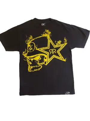 Metal Mulisha Black Yellow Smoke Tee Shirt Mens Medium • $20