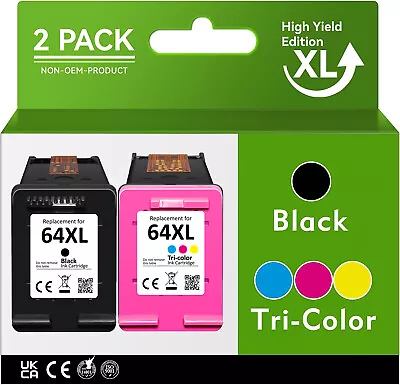 64 XL Ink Cartridges For HP 64 Envy Photo 7855 7155 7858 6255 7800 7164 6255 Lot • $55.89