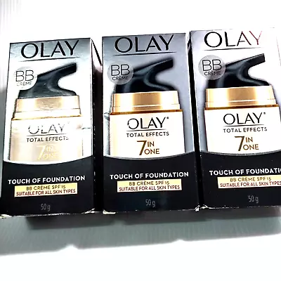 3 Olay Total Effects 7 In One BB CREME SPF 15 Touch Of Foundation/All Skin Tones • $75.50