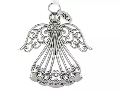 Metal Angel Christmas Ornament 2024 For Nurse Mom Grandma Daughter Friend Or • $13.99