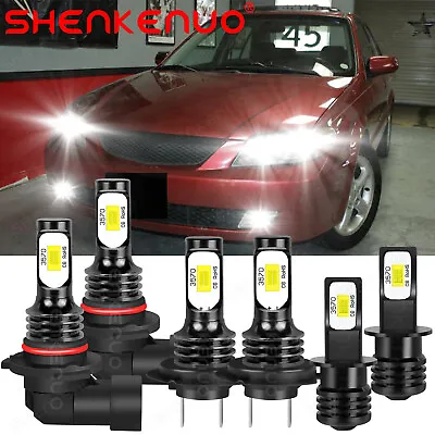 For Mazda Protege5 2002-2003 6x LED Headlight Bulbs High Low Beam +Fog Light Kit • $33.82