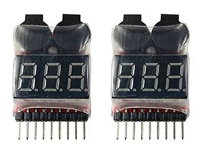 Apex RC Products 1-8 Cell Lipo Battery Voltage Checker +  Alarm - 2 Pack #1655  • $9.99