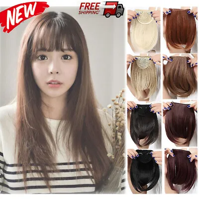 $8.48 • Buy Fashion Temperament Bangs One Piece Clip In Hair Fringe Hair Extensions Front