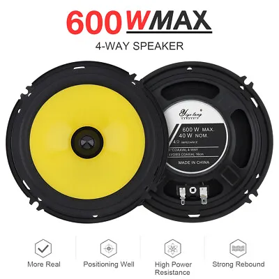 2pcs 6 Inch 600W Car Audio Speaker Heavy Mid-bass Ultra-thin Modified Speakers • $31.03