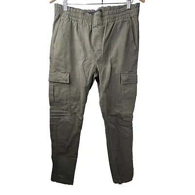 J Brand Indoorsman Cargo Jogger Pants Pull On Drawstring Cotton Blend Mens • $24.93