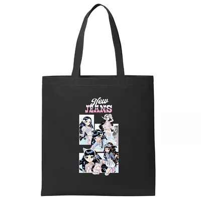 KPLUSPOP NewJeans Manhwa Manga Cartoon K-POP Logo Graphic Tote Shoulder Bag • $14.99