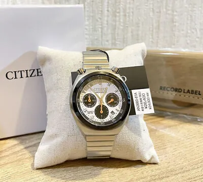 Citizen AN3660-81A Bullhead White Dial Record Label Tsuno Chronograph Men Watch • $395.57