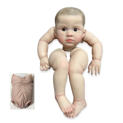 Painted Reborn Baby Doll Kit 24Inch Newborn Dolls Vinyl Eyes Soft Realistic Gift • $87.99