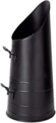 Heavy Duty Anthracite Coal Hod Bucket Coal Scuttle Black High Quality For Fire • £21.50