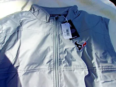 NWT Cutter & Buck Zippered Vest Mens 2XB - 4XB Gray Houston Texans Polyester • $39.99