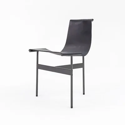 Gratz Industries Laverne TG-10 Sling Dining Chair In Black Leather & Black Frame • $3400