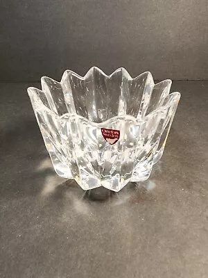 Orrefors Heavy Lead Crystal Bowl Signed Very Sparkly! • $29.99