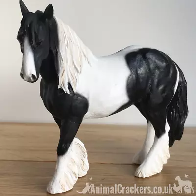 Piebald Black & White Cob Ornament Leonardo Coloured Horse Pony Lover Gift Boxed • £18.95