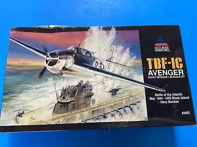 Nice-tbf-1c Avenger Plastic Model Kit W/ Extras-#3403 1/48 Scale • $34