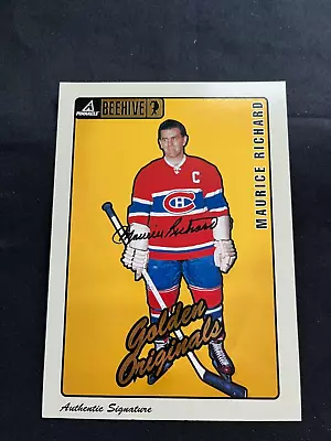 1998 Pinnacle Maurice Richard Signed & Autograph Card With COA • $6.50