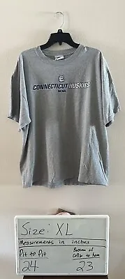 $12 • Buy UCONN Huskies Shirt Mens XL Gray Basketball Champions Short Sleeve NCAA