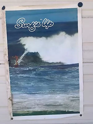 Surfs Up California Coast Vintage 1970's B&B 25.5  X 37.5  Poster #144 • $24.99