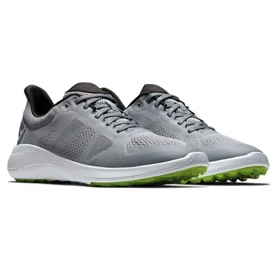 FootJoy FJ Flex Gray Grey White Spikeless Golf Sneakers Shoes 56142 Mens Multi • $64.97