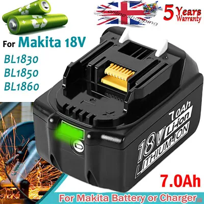 £21.89 • Buy 7.0Ah For Makita BL1830 18V 18Volt LXT Li‑Ion Cordless Battery 18V BL1850 BL1860