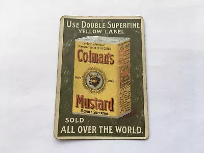 Rare C1899-01 Colman’s Double Superfine Mustard/boer War Lt Kelly Kenny Adv Card • £12