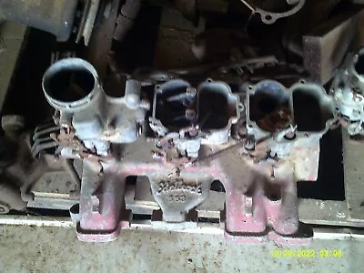 Vintage Edelbrock Y-Block Ford 3x2 Intake Manifold Setup Tripower 272 292 312 • $800