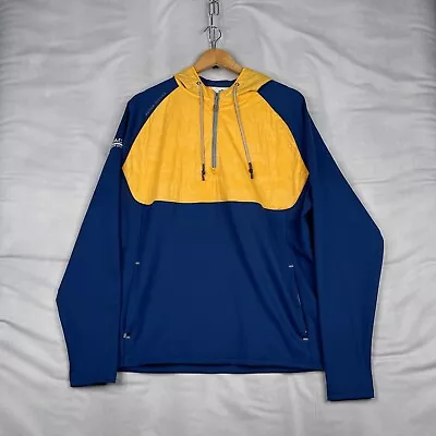 Peter Millar Sweatshirt Mens XL Extra Large Blue Hyperlight Weld Half Zip Hoodie • $45.66