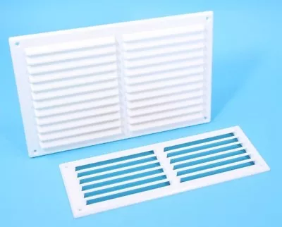 WHITE PLASTIC LOUVRE  Air VENTS Wall Door Ceiling Vent Multi Listing • £1