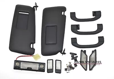 BMW E36 M3 Black Headliner Trim Kit Set Sun Visors Lights Grab Handles Genuine M • $730.55