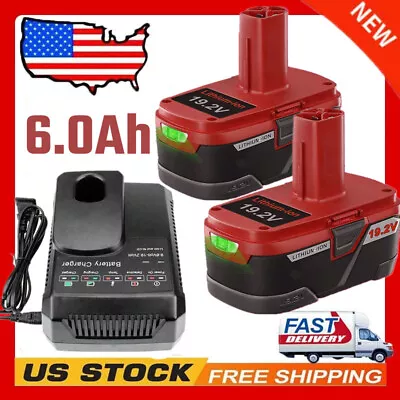 19.2 Volt 6.0Ah For Craftsman C3 DieHard Lithium Ion XCP Battery / Charger 11375 • $63