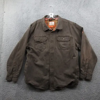 Legendary Whitetails Journeyman Jacket Waxed Flannel Lined Coat Mens XL Brown • $45.99