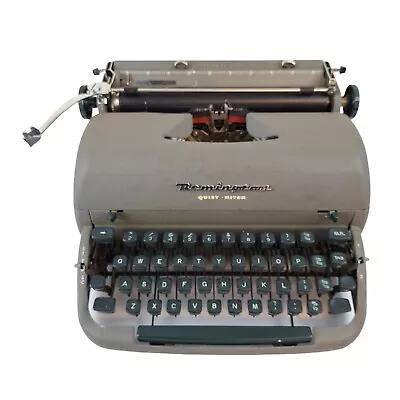 Remington Rand Quiet Riter Miracle Tab Typewriter With Carry Case Vintage • £95