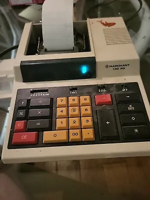 Vintage Marchant 130 PD  Addmaster Printing Calculator Fully Functional  • $17