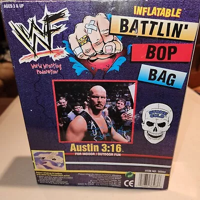 NEW Vintage WWF Battlin Bop Bag Inflatable Stone Cold Steve Austin NOS Sealed • $39.80