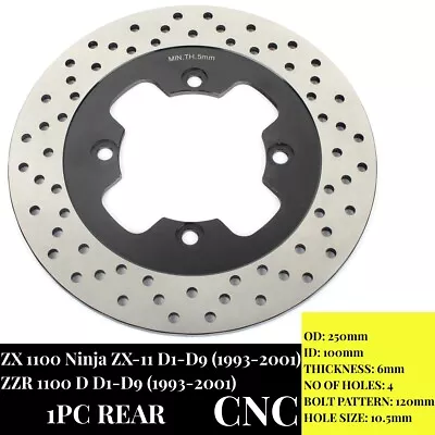 Rear Brake Rotor Disc For Kawasaki Ninja ZX 1100 ZX11 D1-D9 93-01 ZZR 1100 2001 • $48.96