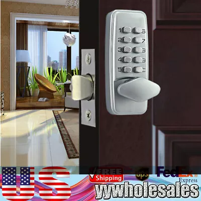 Mechanical Door Lock Keyless Knob Keypad Digital Push Button Password Door Lock  • $46.92