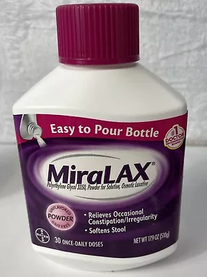 Miralax Powder Laxative 30 Doses Unflavored Powder (Exp. 11/2024) • $19