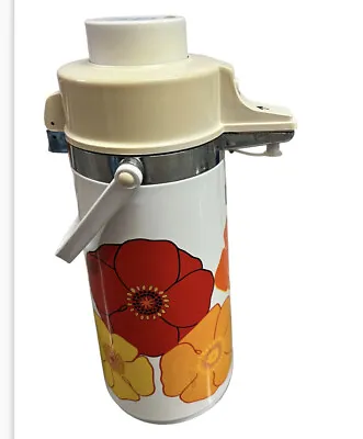 Vintage Thermal Coffee Carafe Air Pump Pot Dispenser Hot/Cold • $19.99