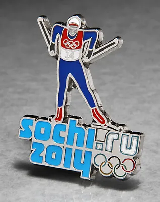 2014 SOCHI OLYMPIC PIN  Cross Country Skiing Cutout Milan Cortina 2026 TRADER • $5.95